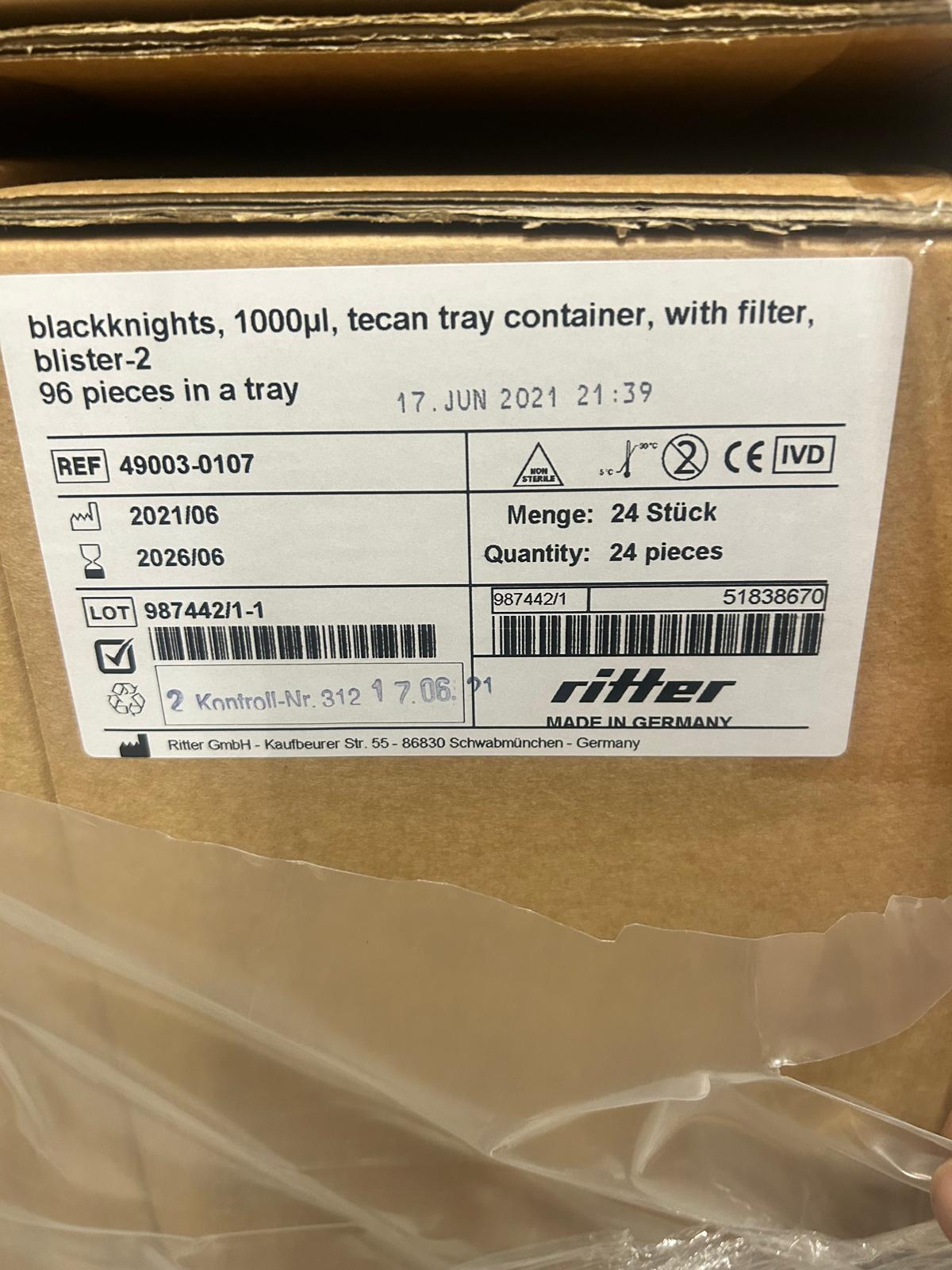 Ritter Conductive Tips 1000 microliter - Tecan-stijl | Opruimingsactie uit voorraad - Afbeelding 3